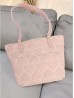 Heart Stitched Fashion Tote Bag 